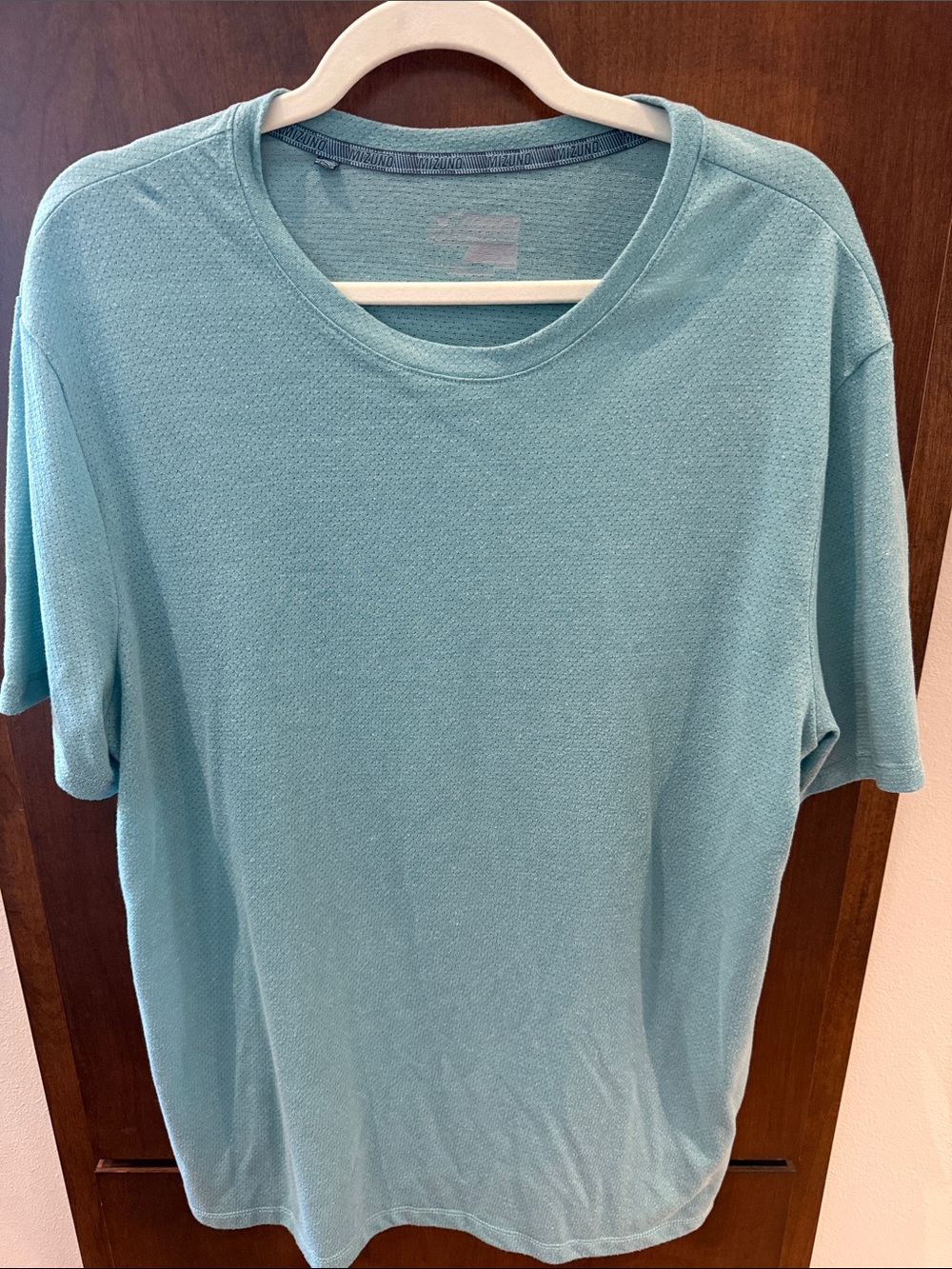 Mizuno Men's Teal Short-Sleeve Crewneck Shirt